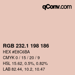 カラーコード: RGB 232.1 198 186 | qconv.com