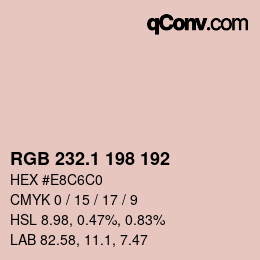 カラーコード: RGB 232.1 198 192 | qconv.com