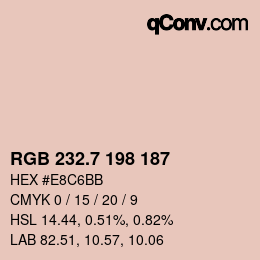 カラーコード: RGB 232.7 198 187 | qconv.com