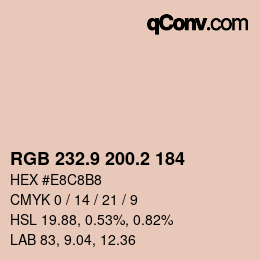 Color code: RGB 232.9 200.2 184 | qconv.com