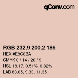Color code: RGB 232.9 200.2 186 | qconv.com