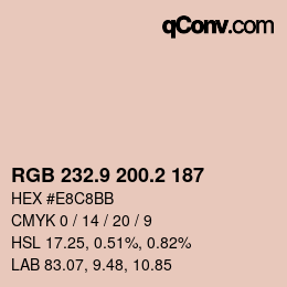 Color code: RGB 232.9 200.2 187 | qconv.com