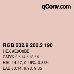 Color code: RGB 232.9 200.2 190 | qconv.com