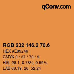 カラーコード: RGB 232 146.2 70.6 | qconv.com
