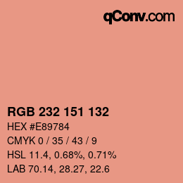 Farbcode: RGB 232 151 132 | qconv.com