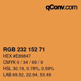 カラーコード: RGB 232 152 71 | qconv.com