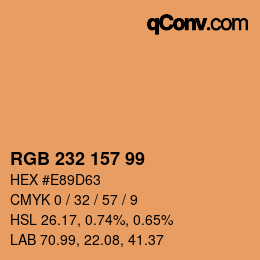 颜色代码: RGB 232 157 99 | qconv.com