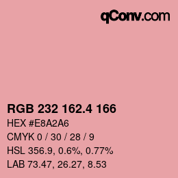 カラーコード: RGB 232 162.4 166 | qconv.com