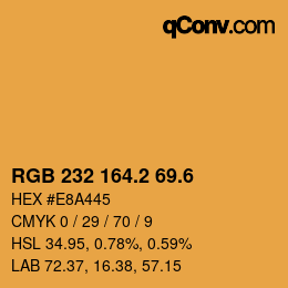カラーコード: RGB 232 164.2 69.6 | qconv.com
