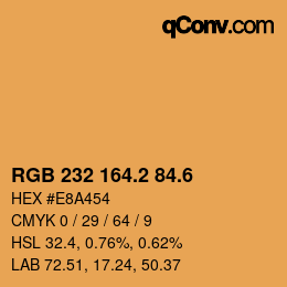カラーコード: RGB 232 164.2 84.6 | qconv.com