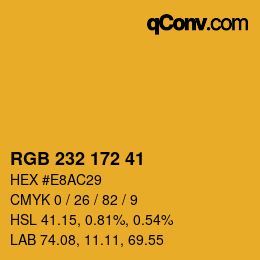 カラーコード: RGB 232 172 41 | qconv.com