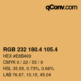 カラーコード: RGB 232 180.4 105.4 | qconv.com