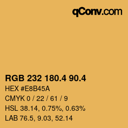 カラーコード: RGB 232 180.4 90.4 | qconv.com