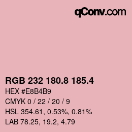 カラーコード: RGB 232 180.8 185.4 | qconv.com