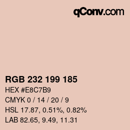 カラーコード: RGB 232 199 185 | qconv.com