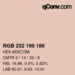Color code: RGB 232 199 186 | qconv.com
