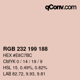Code couleur: RGB 232 199 188 | qconv.com