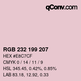 Color code: RGB 232 199 207 | qconv.com