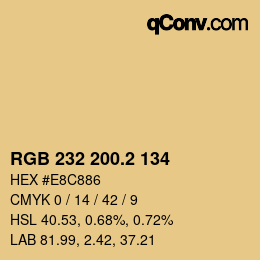 カラーコード: RGB 232 200.2 134 | qconv.com