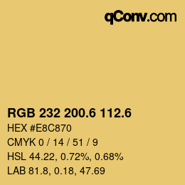 カラーコード: RGB 232 200.6 112.6 | qconv.com