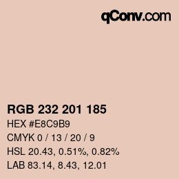 Color code: RGB 232 201 185 | qconv.com