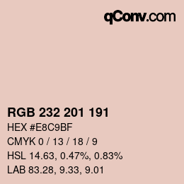 Color code: RGB 232 201 191 | qconv.com