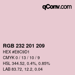 Color code: RGB 232 201 209 | qconv.com
