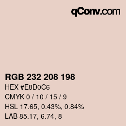 Farbcode: RGB 232 208 198 | qconv.com