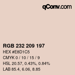 カラーコード: RGB 232 209 197 | qconv.com