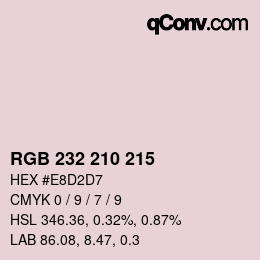 Color code: RGB 232 210 215 | qconv.com