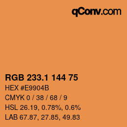 カラーコード: RGB 233.1 144 75 | qconv.com