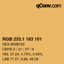 カラーコード: RGB 233.1 183 101 | qconv.com