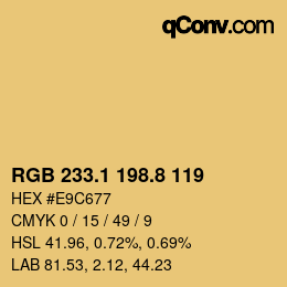 Code couleur: RGB 233.1 198.8 119 | qconv.com