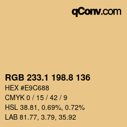 Color code: RGB 233.1 198.8 136 | qconv.com