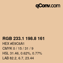Color code: RGB 233.1 198.8 161 | qconv.com