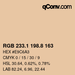 Color code: RGB 233.1 198.8 163 | qconv.com