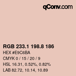 Farbcode: RGB 233.1 198.8 186 | qconv.com