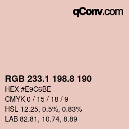 Color code: RGB 233.1 198.8 190 | qconv.com