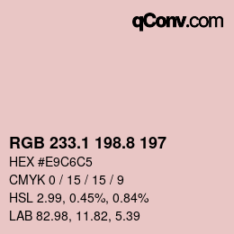 Color code: RGB 233.1 198.8 197 | qconv.com
