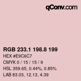 Color code: RGB 233.1 198.8 199 | qconv.com