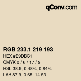 カラーコード: RGB 233.1 219 193 | qconv.com