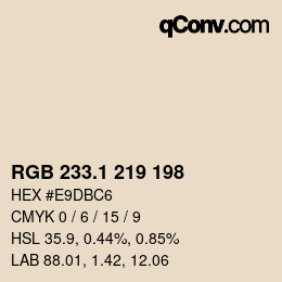 カラーコード: RGB 233.1 219 198 | qconv.com