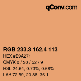 カラーコード: RGB 233.3 162.4 113 | qconv.com