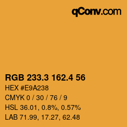 カラーコード: RGB 233.3 162.4 56 | qconv.com