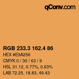 カラーコード: RGB 233.3 162.4 86 | qconv.com