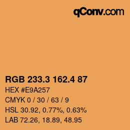 カラーコード: RGB 233.3 162.4 87 | qconv.com