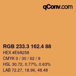 カラーコード: RGB 233.3 162.4 88 | qconv.com
