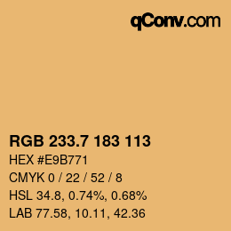カラーコード: RGB 233.7 183 113 | qconv.com