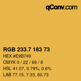 カラーコード: RGB 233.7 183 73 | qconv.com