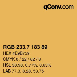 カラーコード: RGB 233.7 183 89 | qconv.com